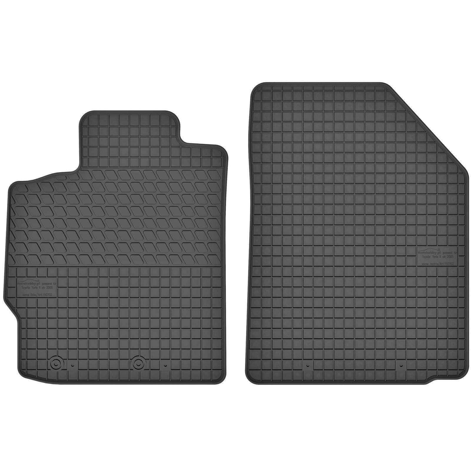 AGCPdirect Gummi Matten Fußmatten Passgenau Vorne Set für Toyota Yaris 2005-2013 von AGCPdirect
