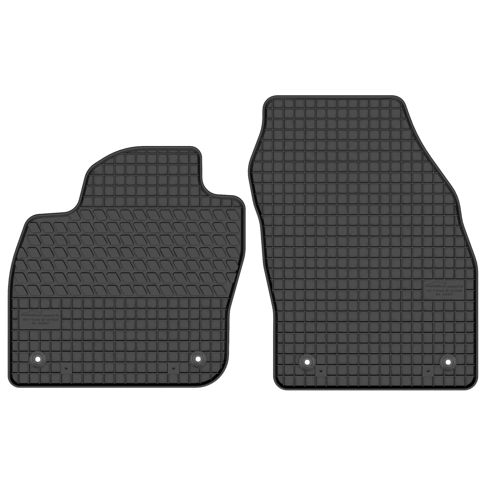 AGCPdirect Gummi Matten Fußmatten Passgenau Vorne Set für Volkswagen T-Cross 2018-2025 AGCPdirect Gummi Matten Fußmatten Passgenau Vorne Set für Volkswagen T-Cross 2018-2025 von AGCPdirect