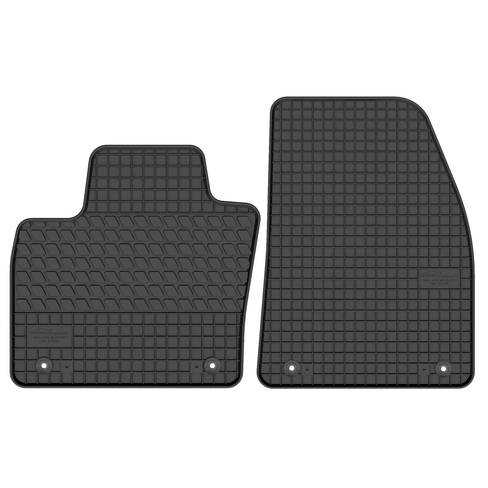 AGCPdirect Gummi Matten Fußmatten Passgenau Vorne Set für Volvo XC40 2017-2023 von AGCPdirect