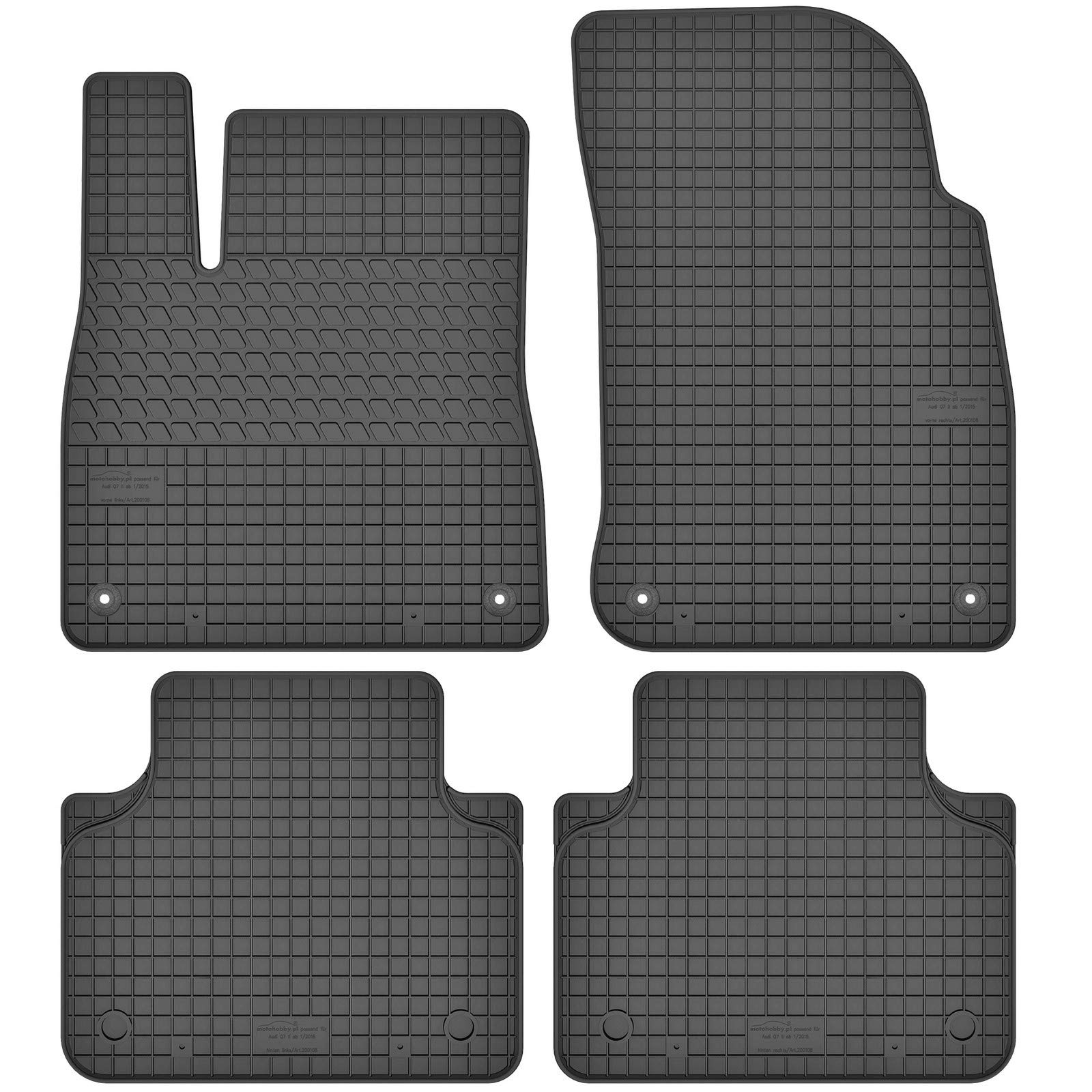 AGCPdirect Gummi Matten Fußmatten Passgenau 4-teilig Set für Audi Q7 4M 2015-2021 und Bentley Bentayga 2015-2021 von AGCPdirect