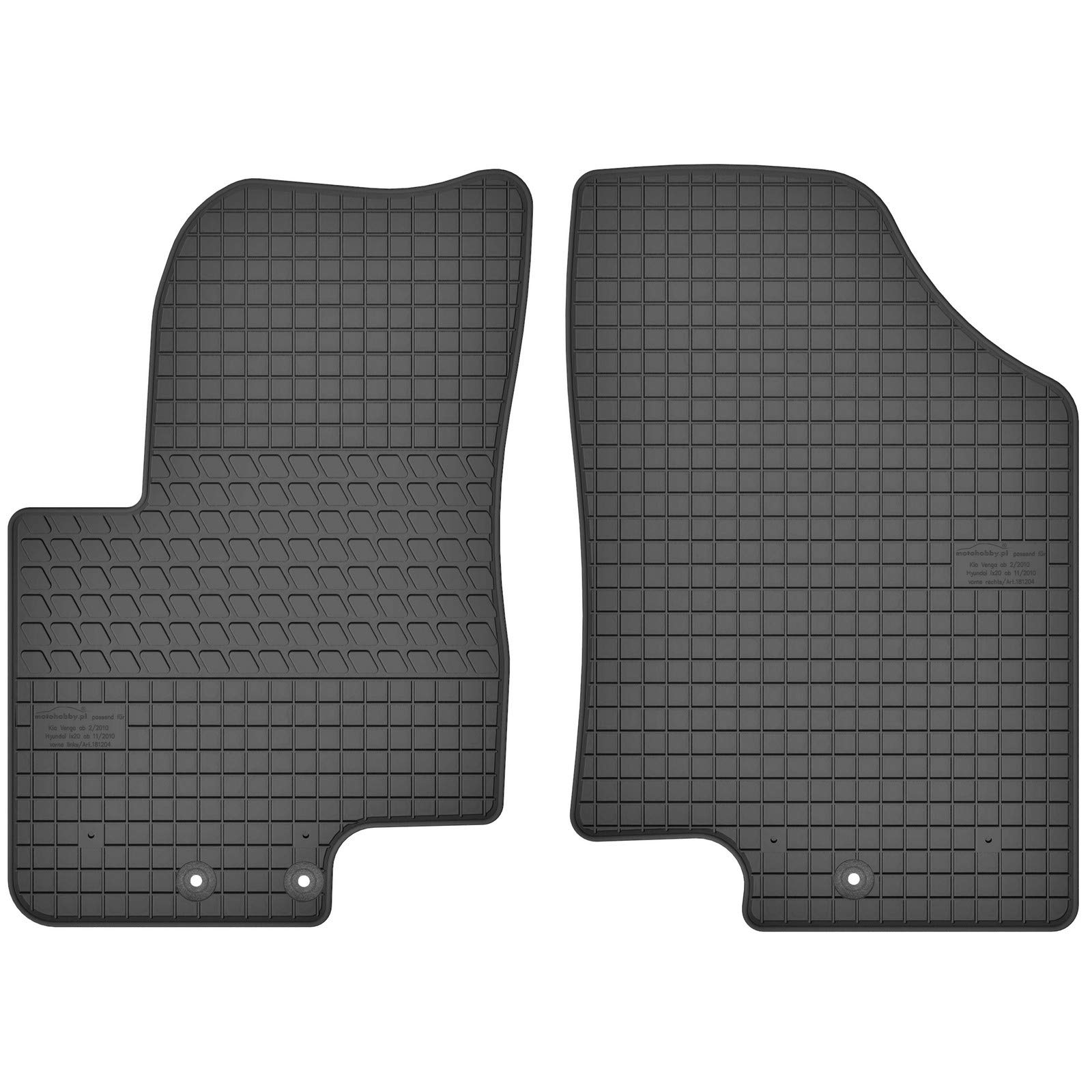 AGCPdirect Gummi Matten Fußmatten Passgenau Vorne Set für Hyundai ix20 2010-2021 und Kia Venga 2010-2021 AGCPdirect Gummi Matten Fußmatten Passgenau Vorne Set für Hyundai ix20 2010-2021 und Kia Venga 2010-2021 von AGCPdirect