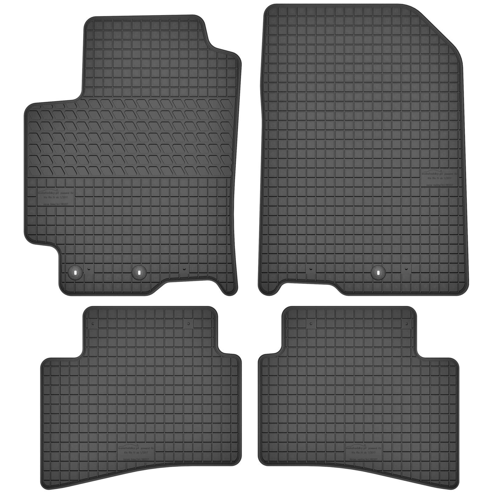 AGCPdirect Gummi Matten Fußmatten Passgenau 4-teilig Set für Kia Rio 2017-2021 und Kia Stonic 2017-2021 AGCPdirect Gummi Matten Fußmatten Passgenau 4-teilig Set für Kia Rio 2017-2021 und Kia Stonic 2017-2021 von AGCPdirect
