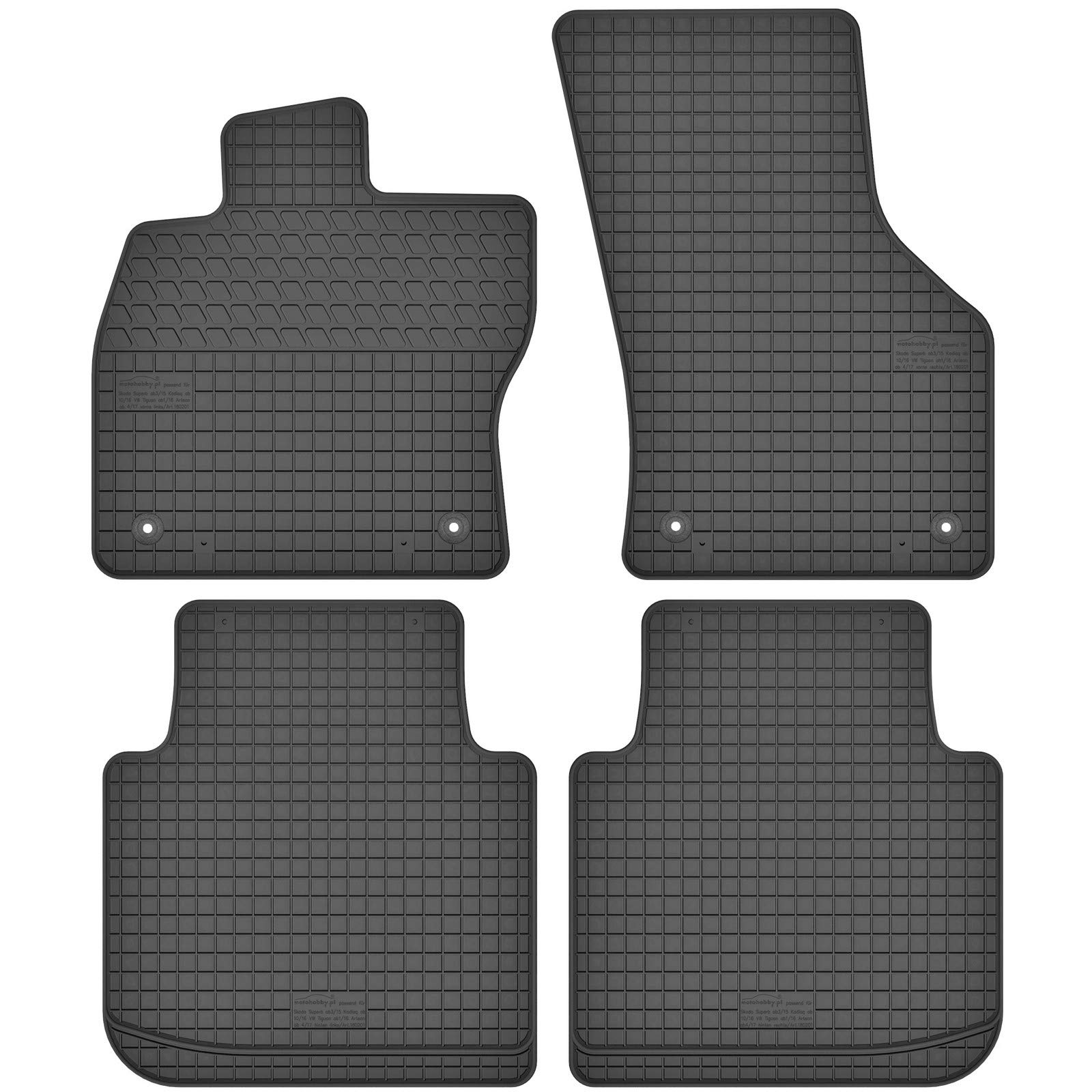 AGCPdirect Gummi Matten Fußmatten Passgenau 4-teilig Set für Skoda Kodiaq 2016-2021 und Skoda Superb 3 2015-2021 AGCPdirect Gummi Matten Fußmatten Passgenau 4-teilig Set für Skoda Kodiaq 2016-2021 und Skoda Superb 3 2015-2021 von AGCPdirect
