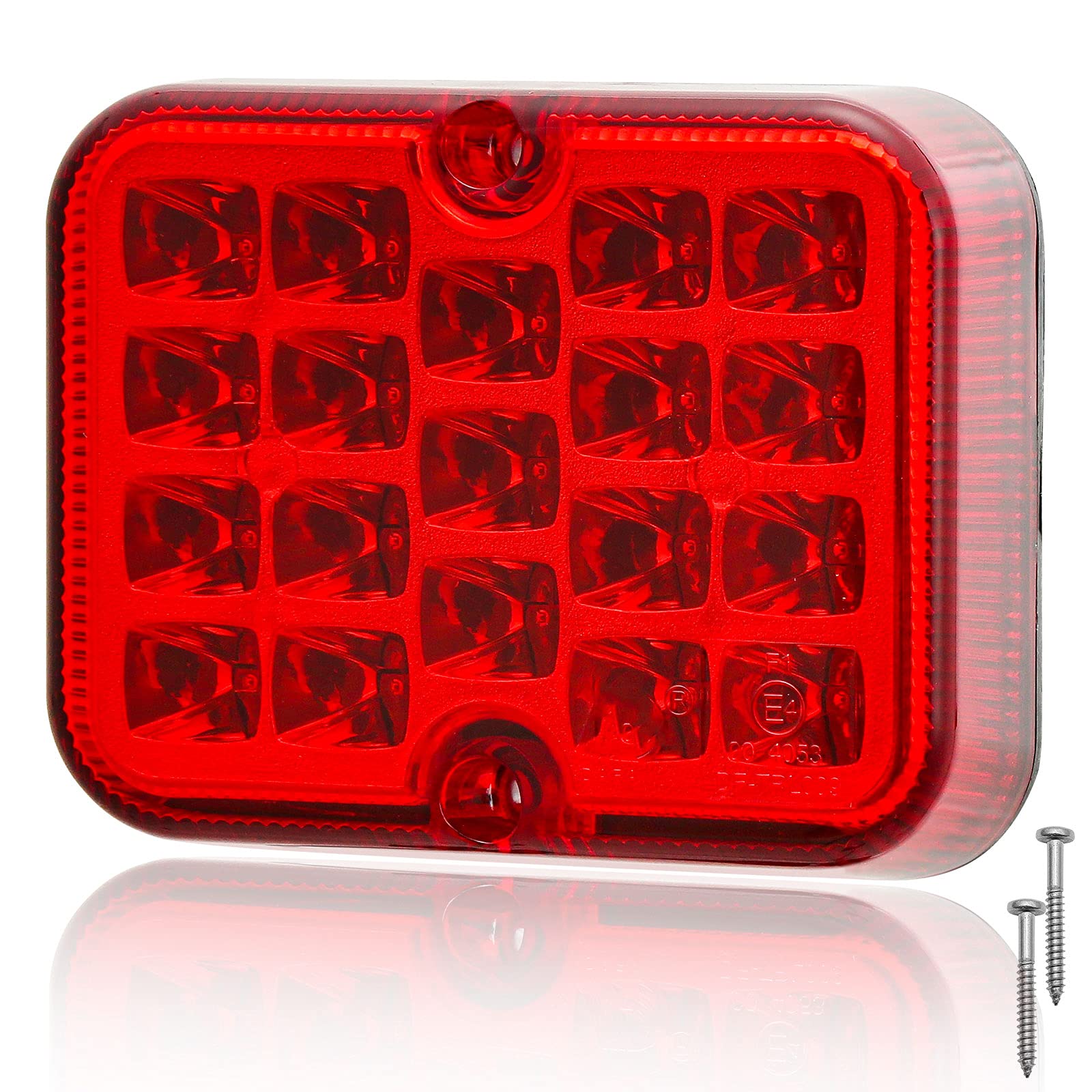 AGRISHOP 1 piece LED Rot Nebelschluß-Leuchte Beleuchtung 12v24v für Anhänger mit Zulassung KfZ Nebellampe Nebelleuchte Wasserdicht für Wohnwagen LKW E-MARK von AGRISHOP