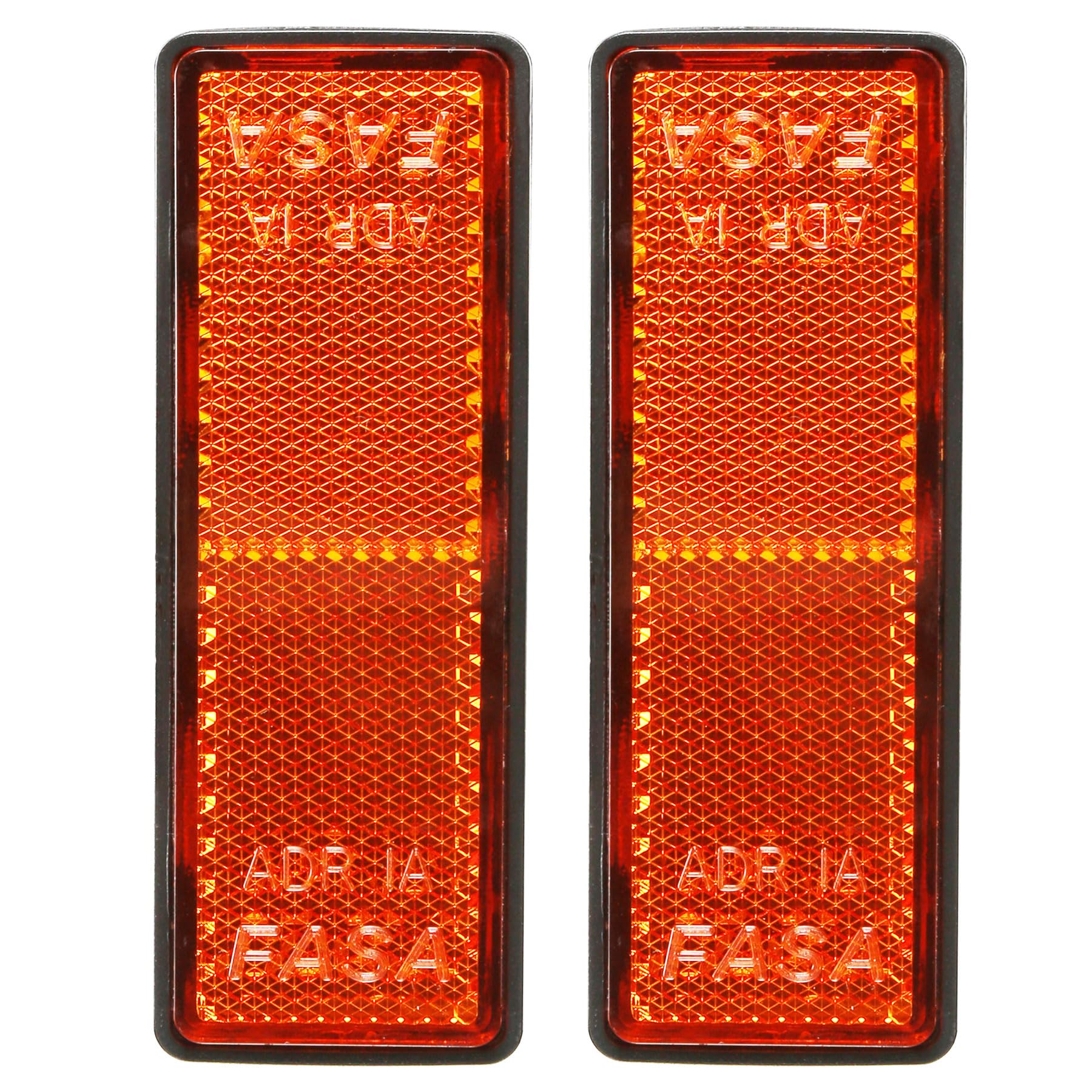 AGRISHOP 2x Rechteckige Reflektoren zum Kleben Orange Eckige Reflektoren Selbstklebend Katzenauge Anhänger Reflektor für Zaun Wohnwagen Traktor AGRISHOP 2x Rechteckige Reflektoren zum Kleben Orange Eckige Reflektoren Selbstklebend Katzenauge Anhänger Reflektor für Zaun Wohnwagen Traktor von AGRISHOP