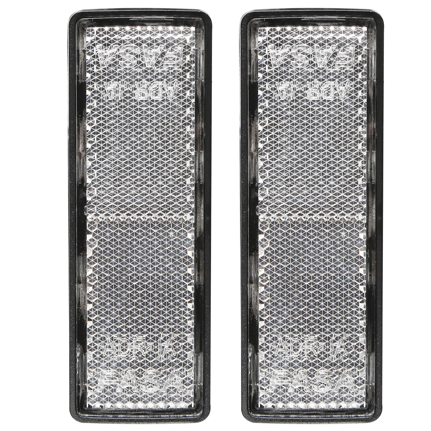 AGRISHOP 2X Rechteckige Reflektoren zum Kleben Weiß Eckige Reflektoren Selbstklebend Katzenauge Anhänger Reflektor für Zaun Wohnwagen Traktor AGRISHOP 2X Rechteckige Reflektoren zum Kleben Weiß Eckige Reflektoren Selbstklebend Katzenauge Anhänger Reflektor für Zaun Wohnwagen Traktor von AGRISHOP