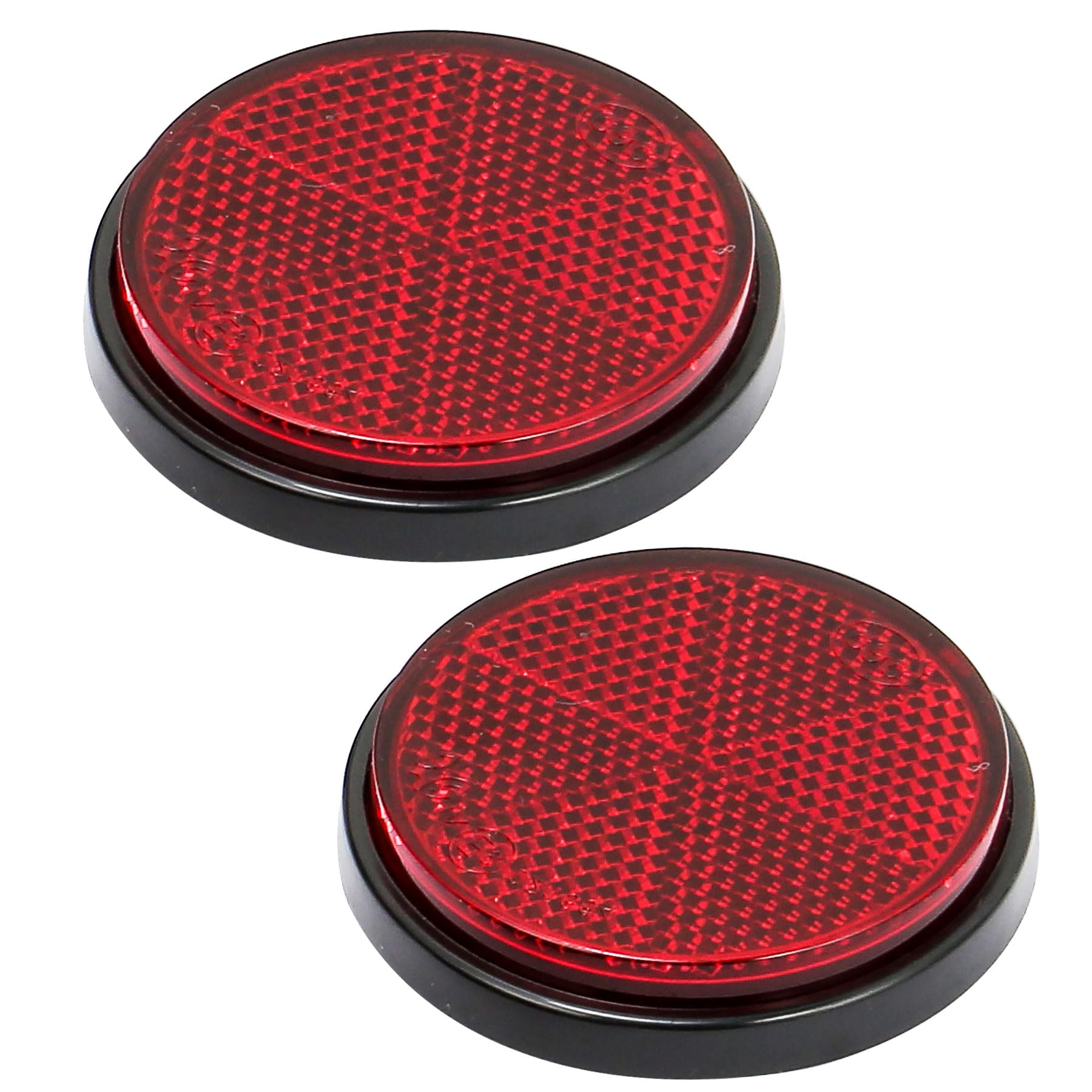AGRISHOP 2x Reflektoren zum Kleben Rot Rund Rückstrahler Selbstklebend Katzenauge Anhänger Reflektor für Zaun Wohnwagen Traktor AGRISHOP 2x Reflektoren zum Kleben Rot Rund Rückstrahler Selbstklebend Katzenauge Anhänger Reflektor für Zaun Wohnwagen Traktor von AGRISHOP
