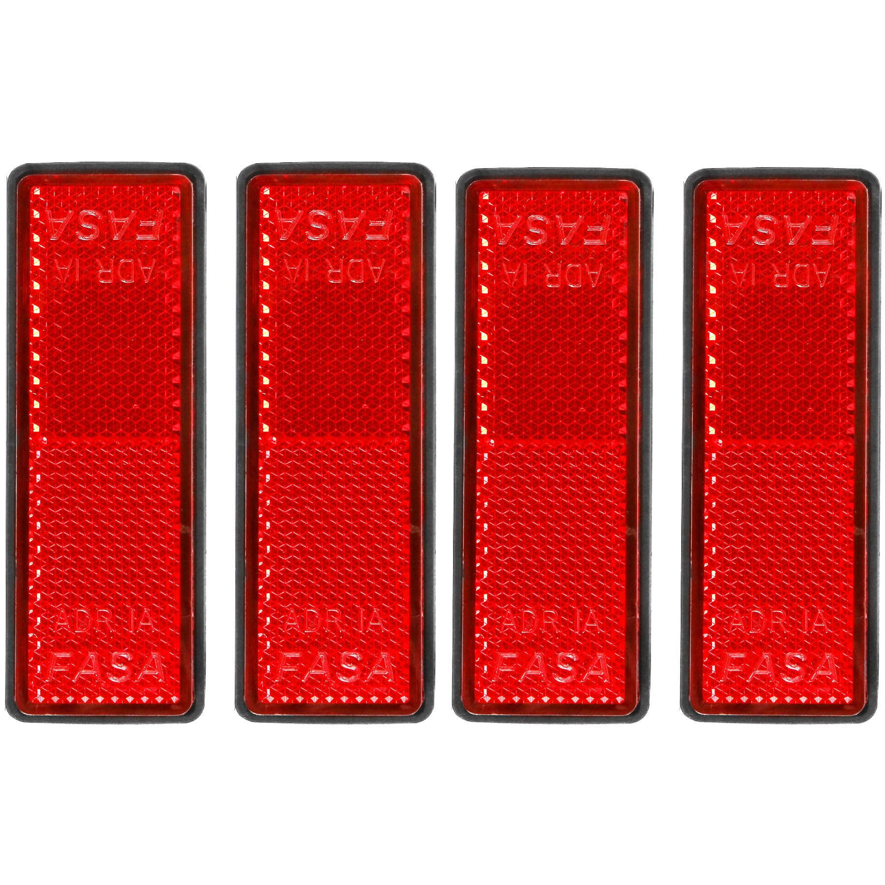 AGRISHOP 4X Rechteckige Reflektoren zum Kleben Rot Eckige Reflektoren Selbstklebend Katzenauge Anhänger Reflektor für Zaun Wohnwagen Traktor AGRISHOP 4X Rechteckige Reflektoren zum Kleben Rot Eckige Reflektoren Selbstklebend Katzenauge Anhänger Reflektor für Zaun Wohnwagen Traktor von AGRISHOP