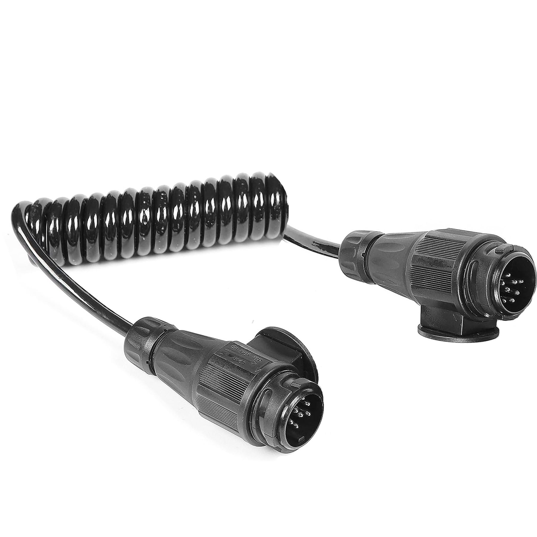 AGRISHOP Anhänger Verlängerungskabel Adapter13-Polig auf 13 Polig,1.8M Spiralkabel Anhänger 13 polig Anhänger Verlängerung mit Männlich Weiblich Stecker,Adapter Anhängerkupplung 13 auf 13 polig CE von AGRISHOP