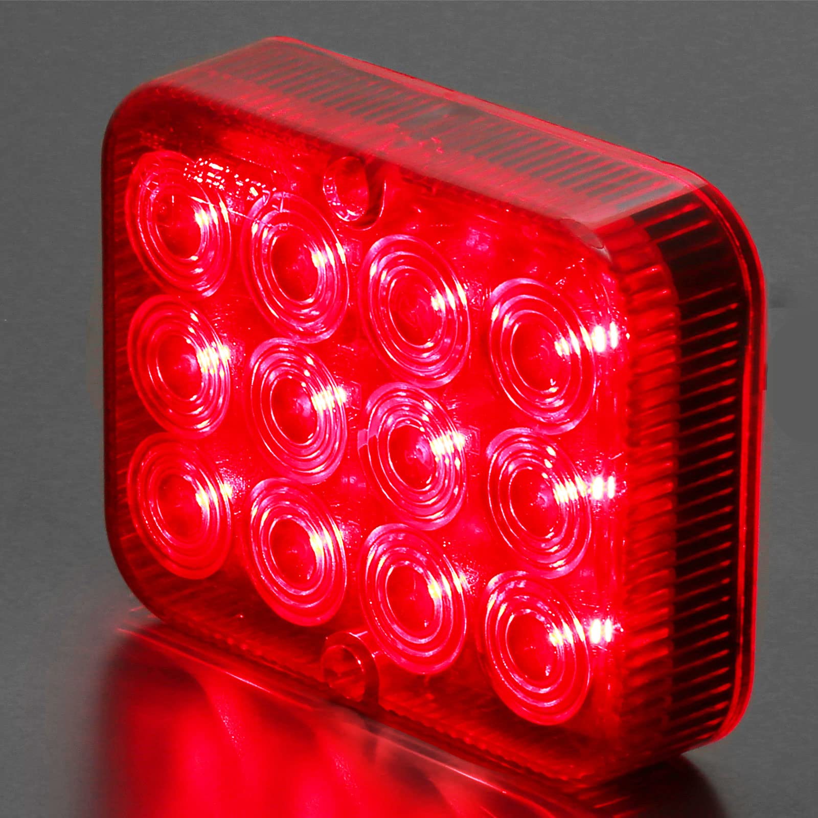 AGRISHOP LED Rot Nebelschluß-Leuchte Beleuchtung 12v24v 2.4w für Anhänger mit Zulassung,KfZ 12LEDs Nebel lampe Nebelleuchte,Rückleuchten Anhänger Heckleuchten Wasserdicht für Wohnwagen LKW E-MARK von AGRISHOP
