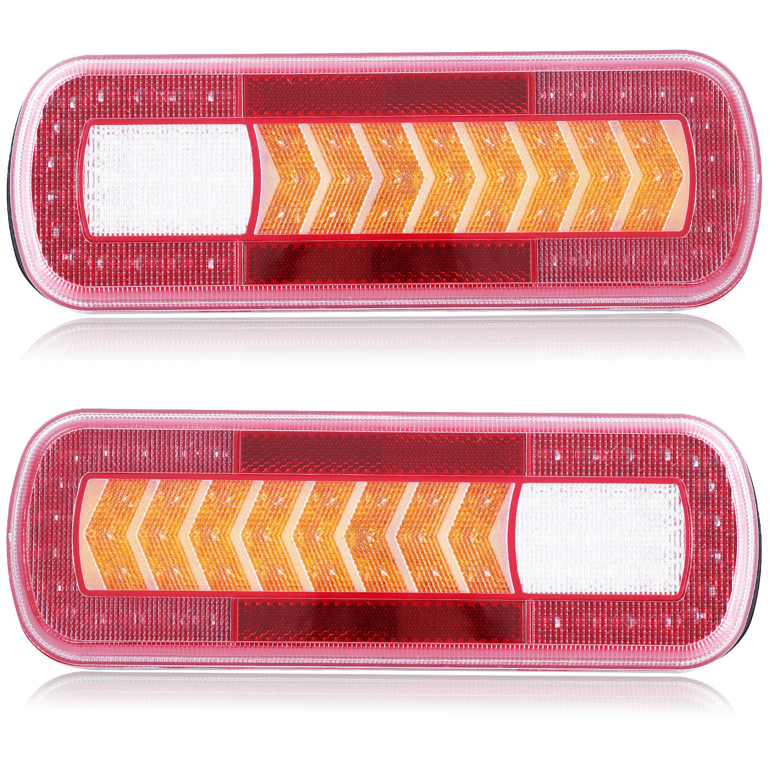 AGRISHOP LED Rückleuchten Anhänger Dynamisch Set 12v24V 2PCS Rücklicht Anhänger PKW Led Wohnwagen Rückleuchten Wasserdicht Rücklichter Anhänger Heckleuchten led Rückfahrscheinwerfer Anhänger E-Mark AGRISHOP LED Rückleuchten Anhänger Dynamisch Set 12v24V 2PCS Rücklicht Anhänger PKW Led Wohnwagen Rückleuchten Wasserdicht Rücklichter Anhänger Heckleuchten led Rückfahrscheinwerfer Anhänger E-Mark von AGRISHOP