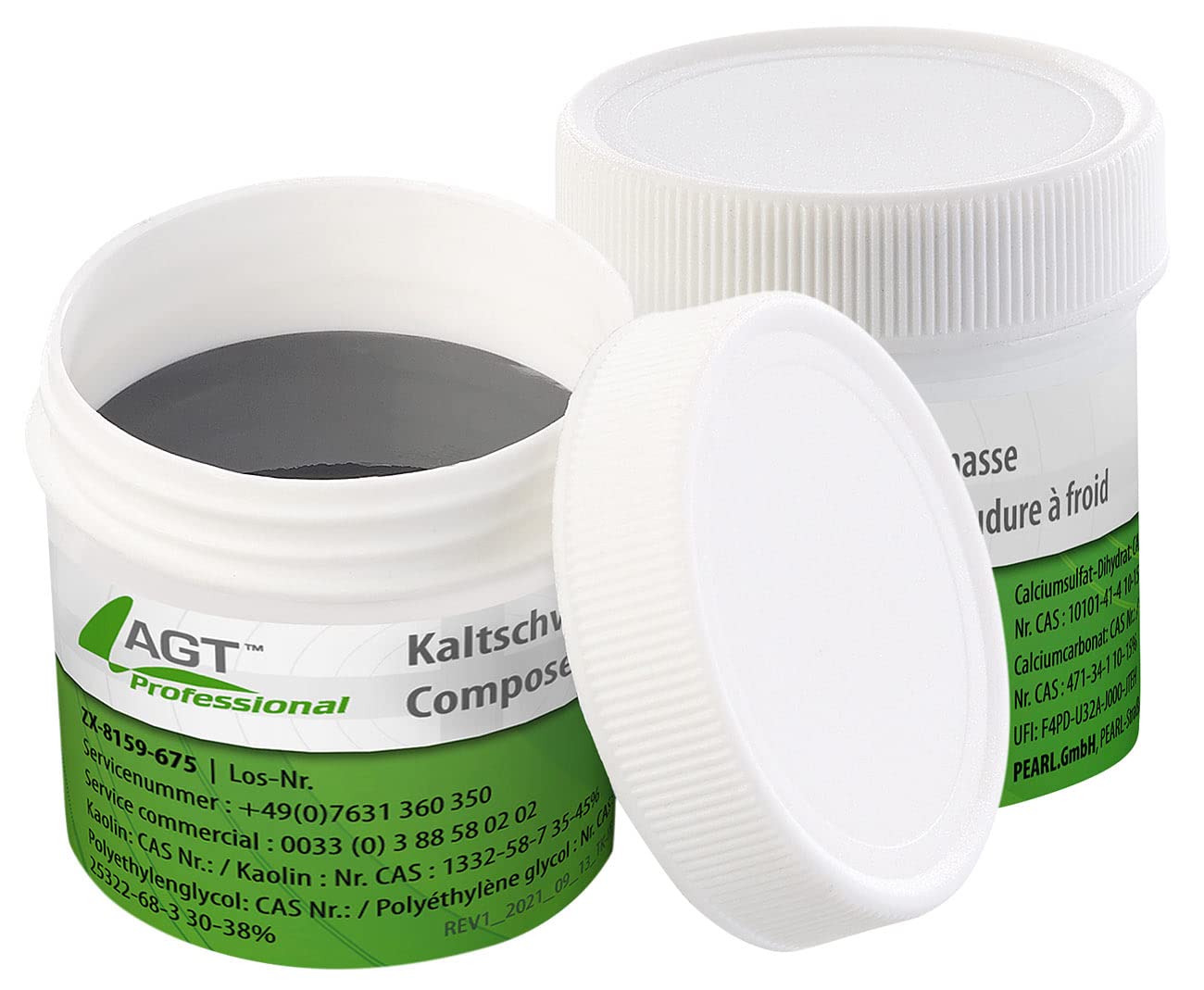 AGT Professional Flüssigmetall Auspuff: 2er-Set Metall-Kaltschweißmasse, hitzebeständig bis 1.300 °C, 200 g (Flüssigmetall hitzebeständig, Kaltschweißmasse Auspuff, Kraftknete) von AGT Professional