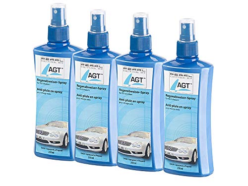 AGT Glasversiegelung: 4er-Set Regenabweiser-Spray für Kfz-Scheiben, je 250 ml (Autoscheibenversiegelung, Versiegelung, Windschutzscheiben Wunder) von AGT