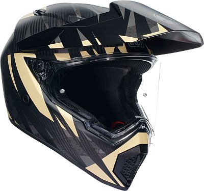 AGV AX9 Carbon Steppa, Endurohelm - Matt Dunkelgrau/Grau/Beige - XL von AGV