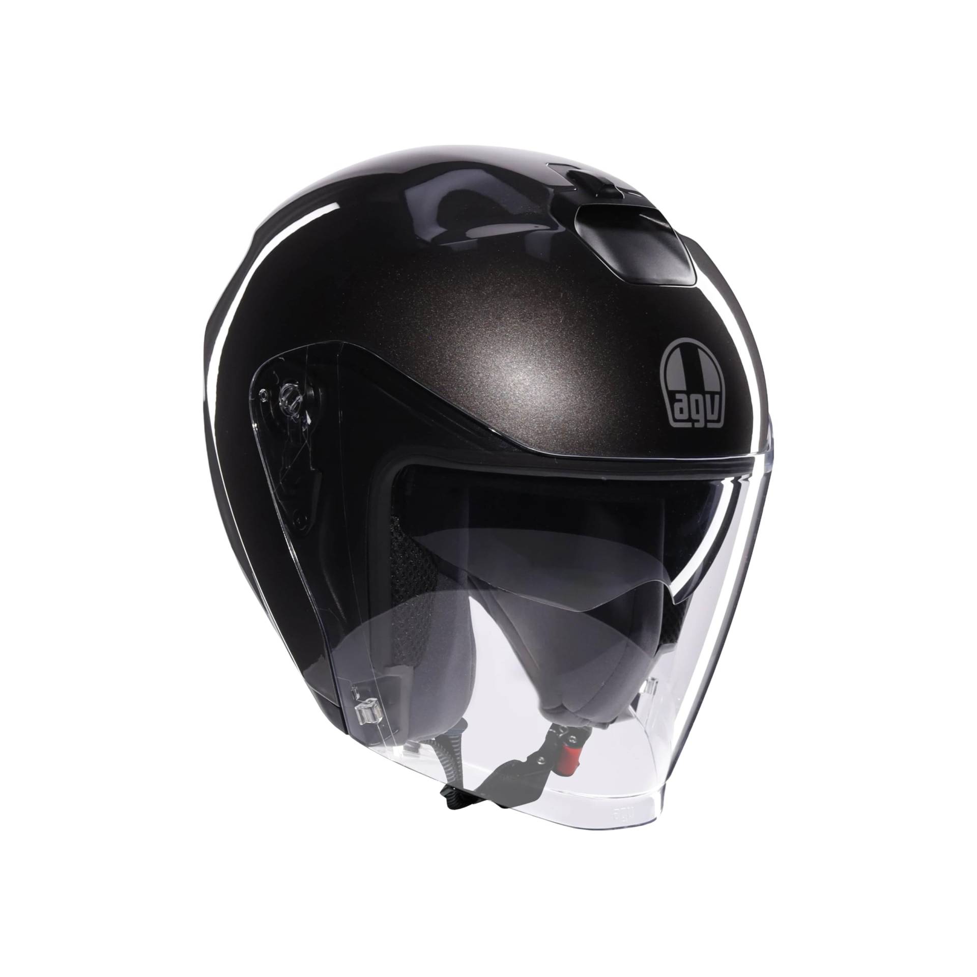 AGV - IRIDES E2206, Motorrad Jet-Helmet, Unisex, Helm mit Kratzfestes Visier mit UV-Schutz, Asfalto Grey, L AGV - IRIDES E2206, Motorrad Jet-Helmet, Unisex, Helm mit Kratzfestes Visier mit UV-Schutz, Asfalto Grey, L von AGV