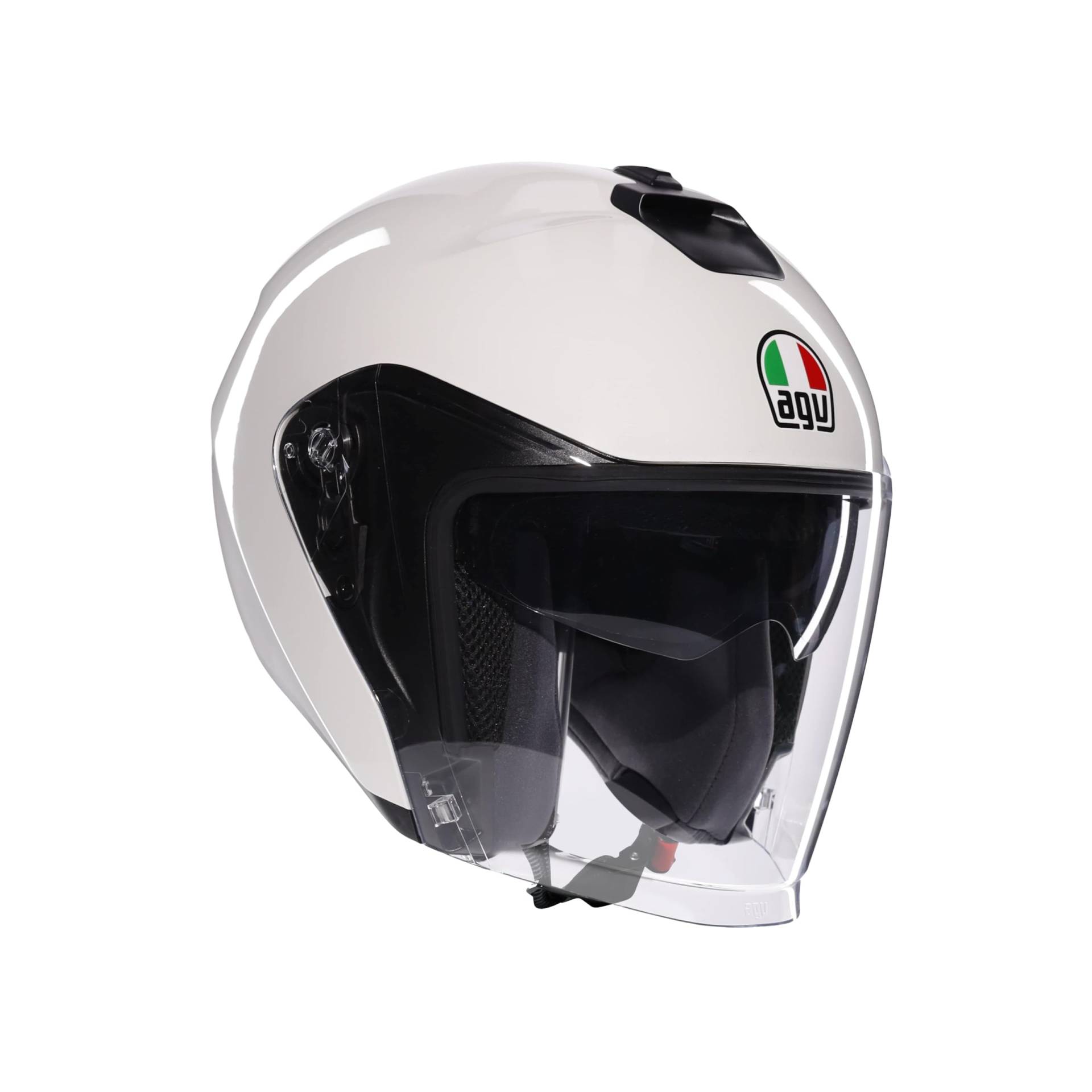 AGV - IRIDES E2206, Motorrad Jet-Helmet, Unisex, Helm mit Kratzfestes Visier mit UV-Schutz, Materia White, M AGV - IRIDES E2206, Motorrad Jet-Helmet, Unisex, Helm mit Kratzfestes Visier mit UV-Schutz, Materia White, M von AGV