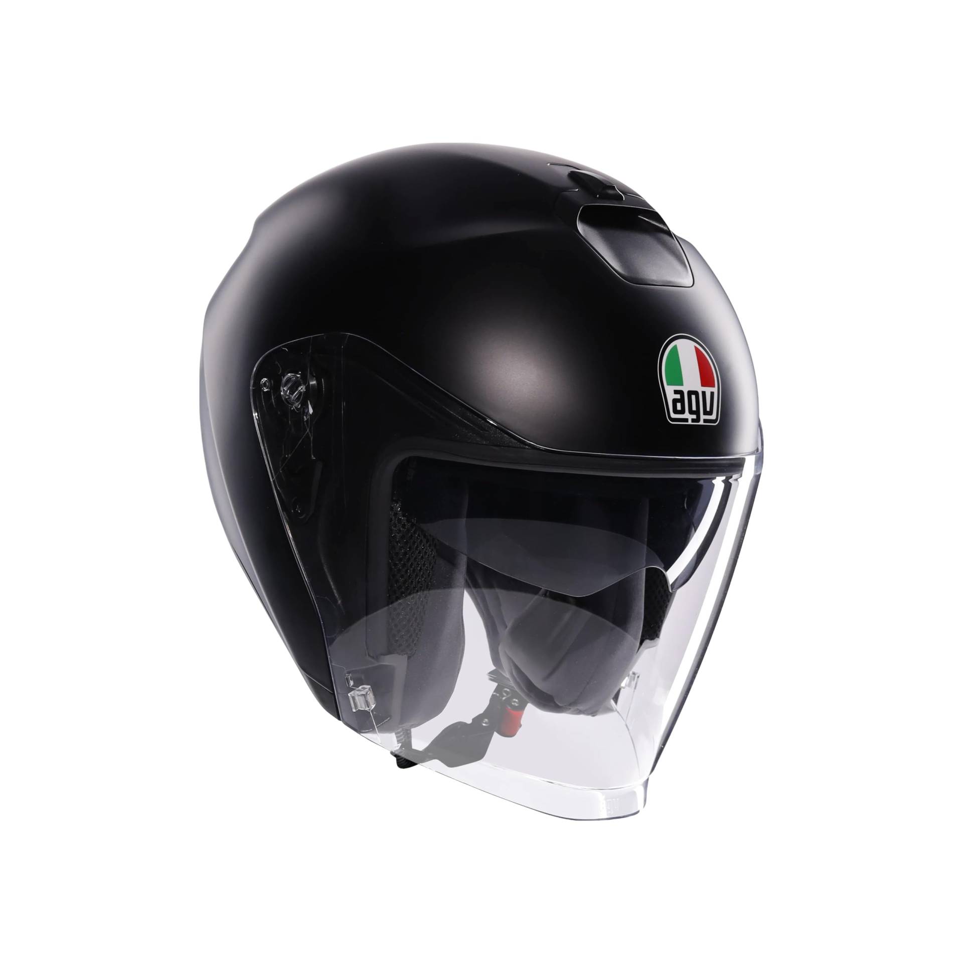 AGV - IRIDES E2206, Motorrad Jet-Helmet, Unisex, Helm mit Kratzfestes Visier mit UV-Schutz, Matt Black, XL AGV - IRIDES E2206, Motorrad Jet-Helmet, Unisex, Helm mit Kratzfestes Visier mit UV-Schutz, Matt Black, XL von AGV