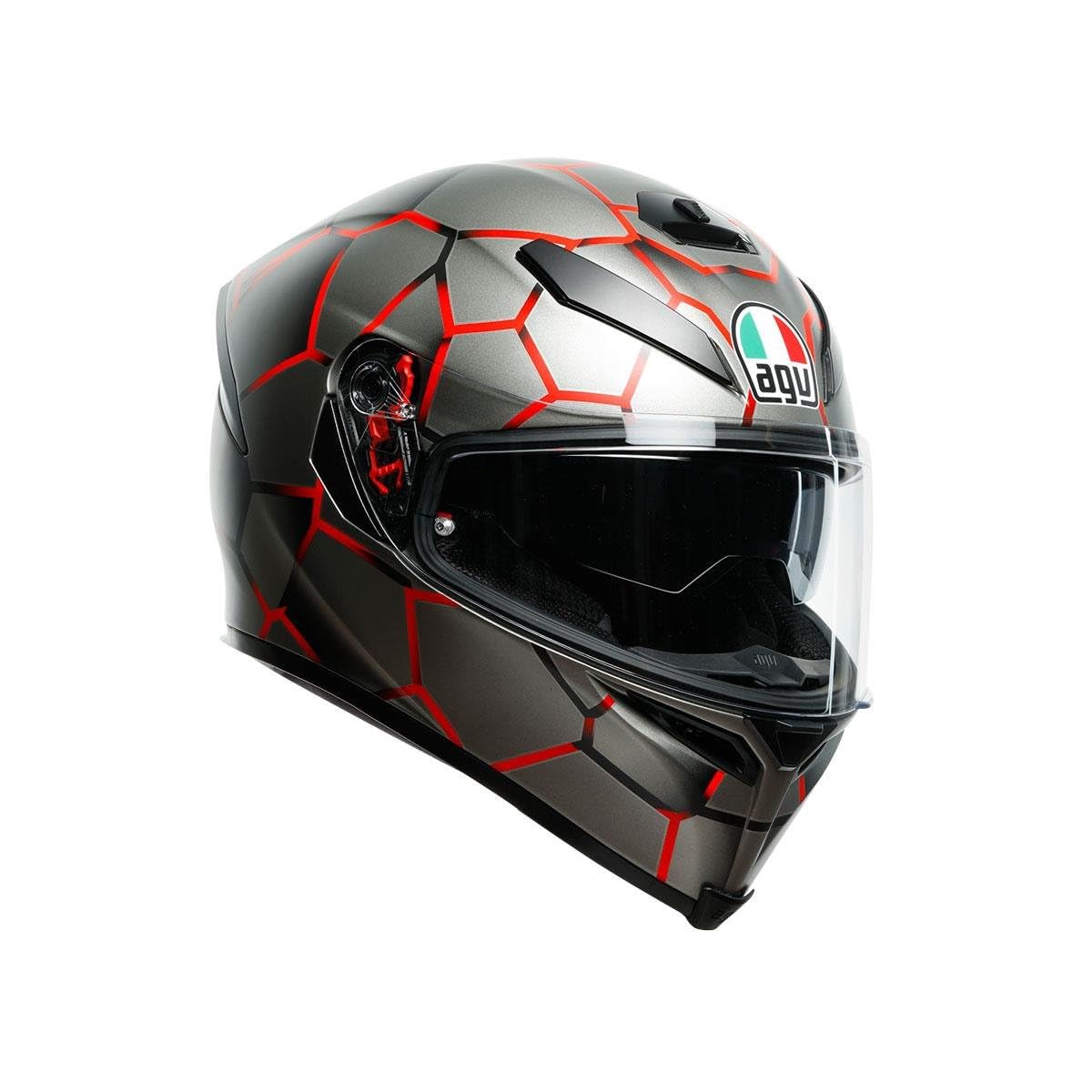 AGV Integralhelm K-5 S Vulcanum, grau-rot, MS von AGV