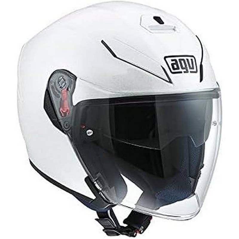 AGV K-5 Jet Solid Motorrad Jet-Helm, 1131A4G0_005_XXL, Perlweiß, XXL von AGV