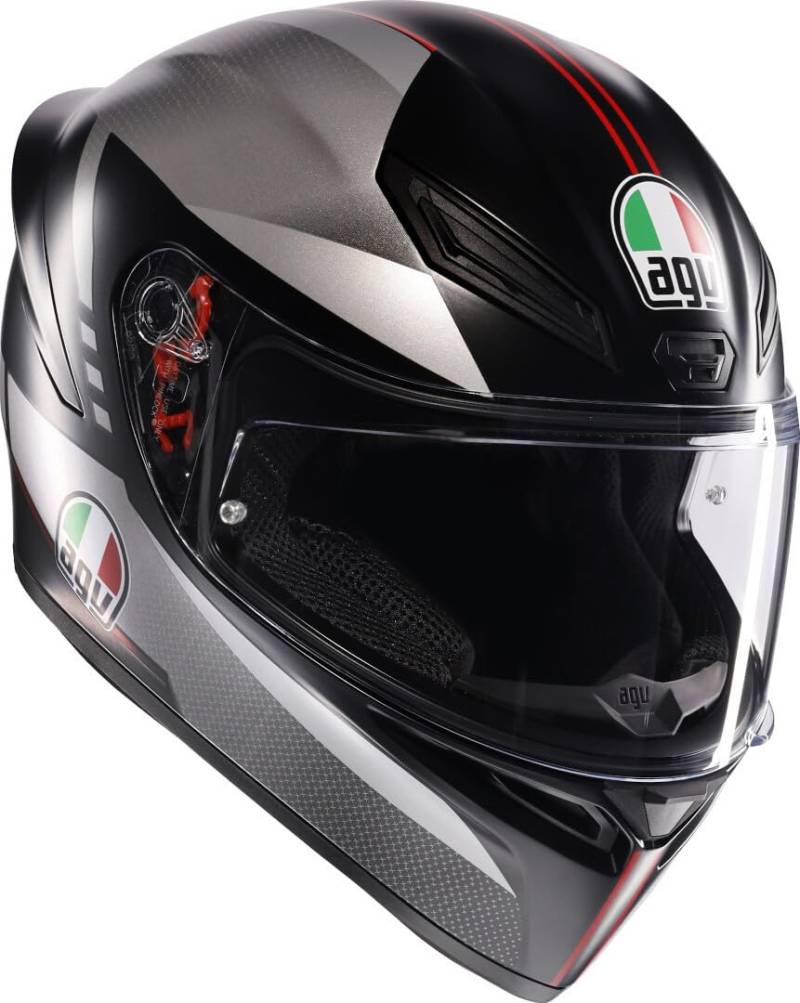 AGV K1 S Integralhelm Lap matt schwarz/grau/rot S von AGV