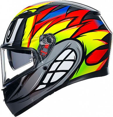 AGV K3 Birdy 2.0, Integralhelm - Grau/Gelb/Rot - XXL von AGV