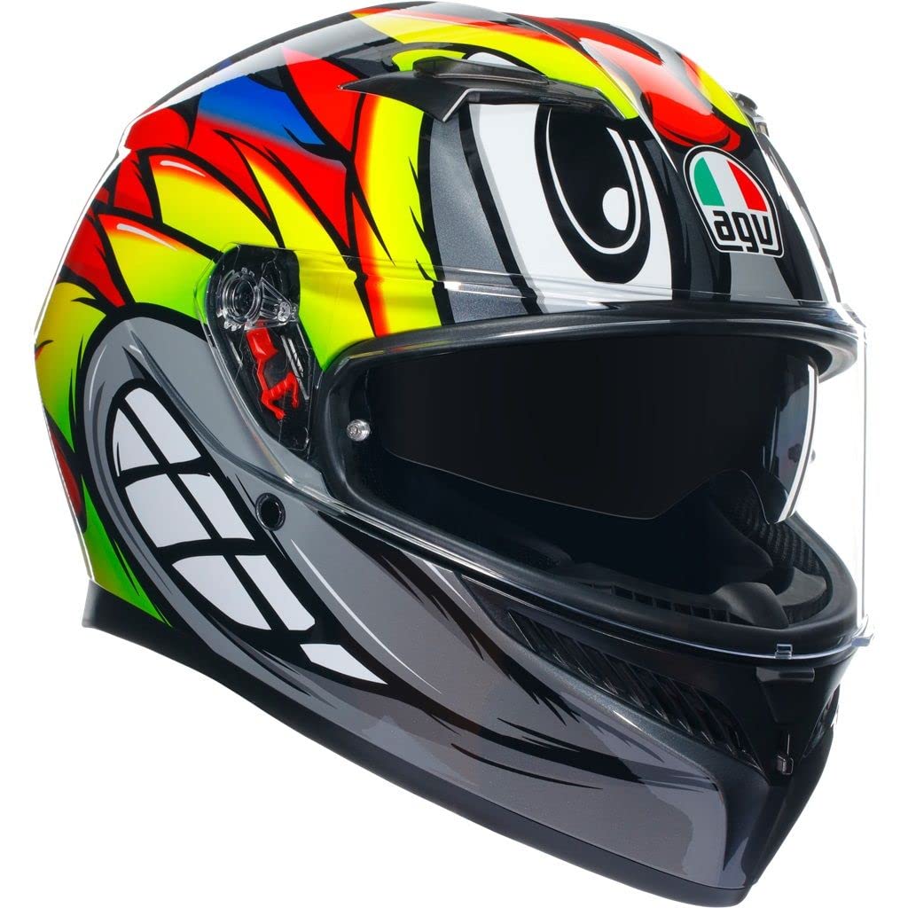 AGV K3 Birdy 2.0 Integralhelm (grau/gelb/rot), S (55) von AGV