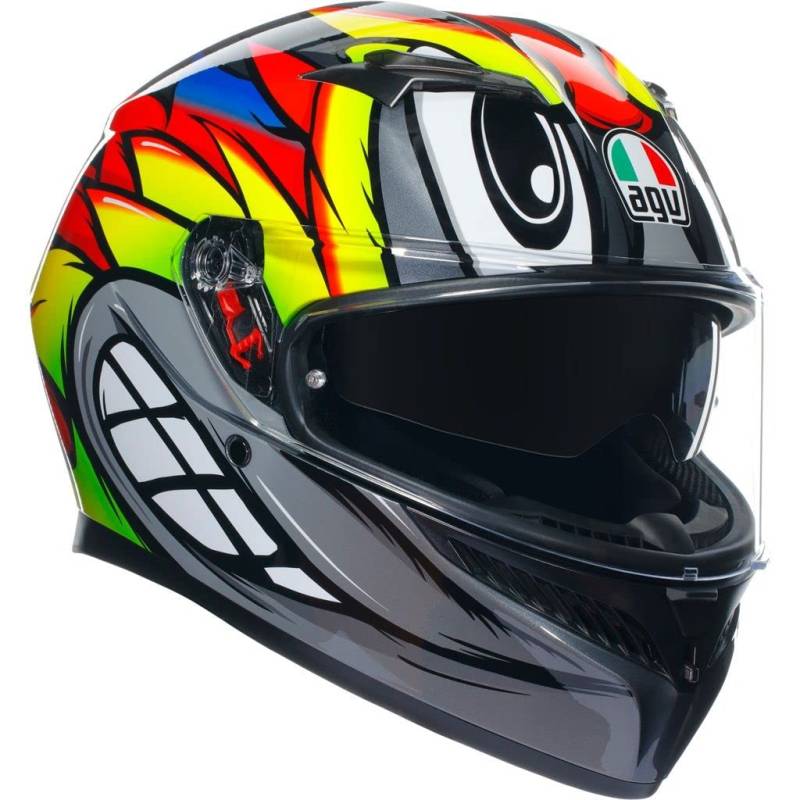 AGV K3 Birdy 2.0 Integralhelm (grau/gelb/rot), S (55) von AGV