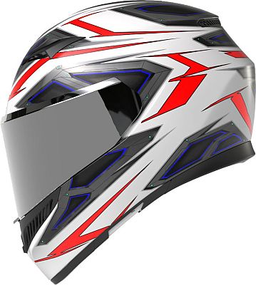AGV K3 Space, Integralhelm - Matt Weiß/Neon-Rot/Grau/Blau - XXL von AGV