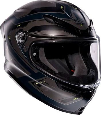 AGV K6 S Enhance, Integralhelm - Matt Grau/Schwarz/Neon-Gelb - XL von AGV