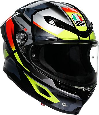 AGV K6 S Erazer, Integralhelm - Schwarz/Rot/Neon-Gelb - XXL von AGV