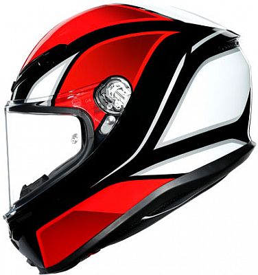 AGV K6 S Hyphen, Integralhelm - Schwarz/Rot/Weiß - S von AGV