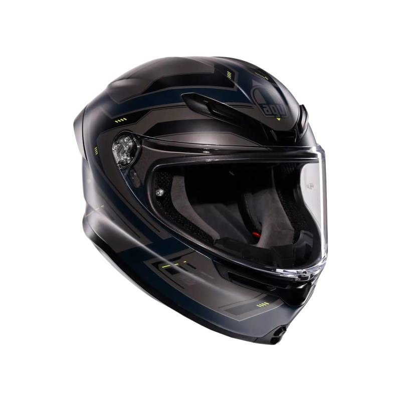 AGV K6 S Integralhelm Enhance matt grau / gelb fluo M von AGV