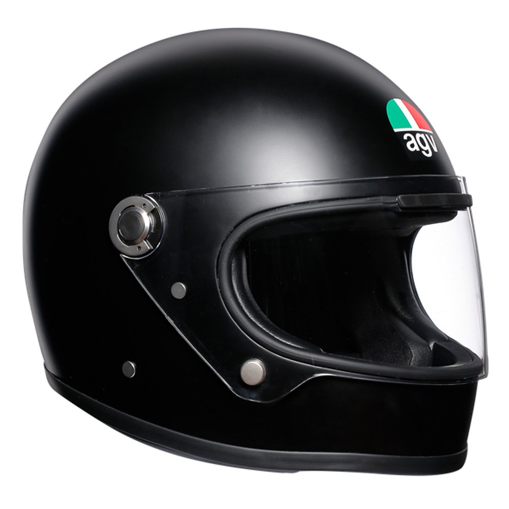 AGV X3000 ECE 22-05 Solid Motorrad Integralhelm ECE 22-05 Legends, Vintage Retro, Matt Schwarz, S von AGV