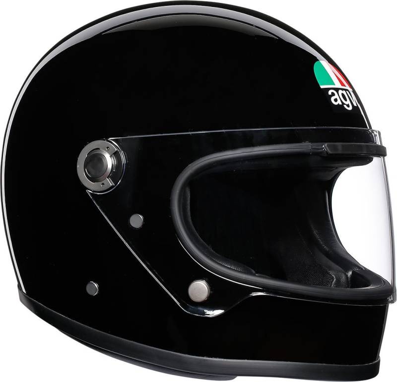 AGV X3000 ECE 22-05 Solid Motorrad Integralhelm ECE 22-05 Legends, Vintage Retro, Schwarz, S von AGV