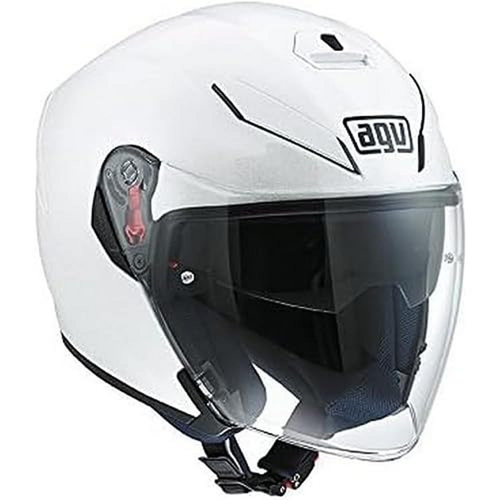 AGV K-5 Jet Solid Motorrad Jet-Helm, 1131A4G0_005_ML, Perlweiß, M-L von AGV