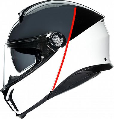 AGV Tourmodular Balance, Klapphelm - Weiß/Grau/Schwarz/Rot - XXL von AGV