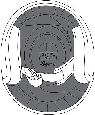 AGV X70, Innenfutter - Schwarz - ML von AGV