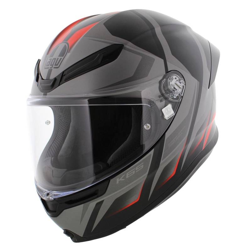 Motorradhelm AGV K6 S Karve matt Black Grey red, M von AGV