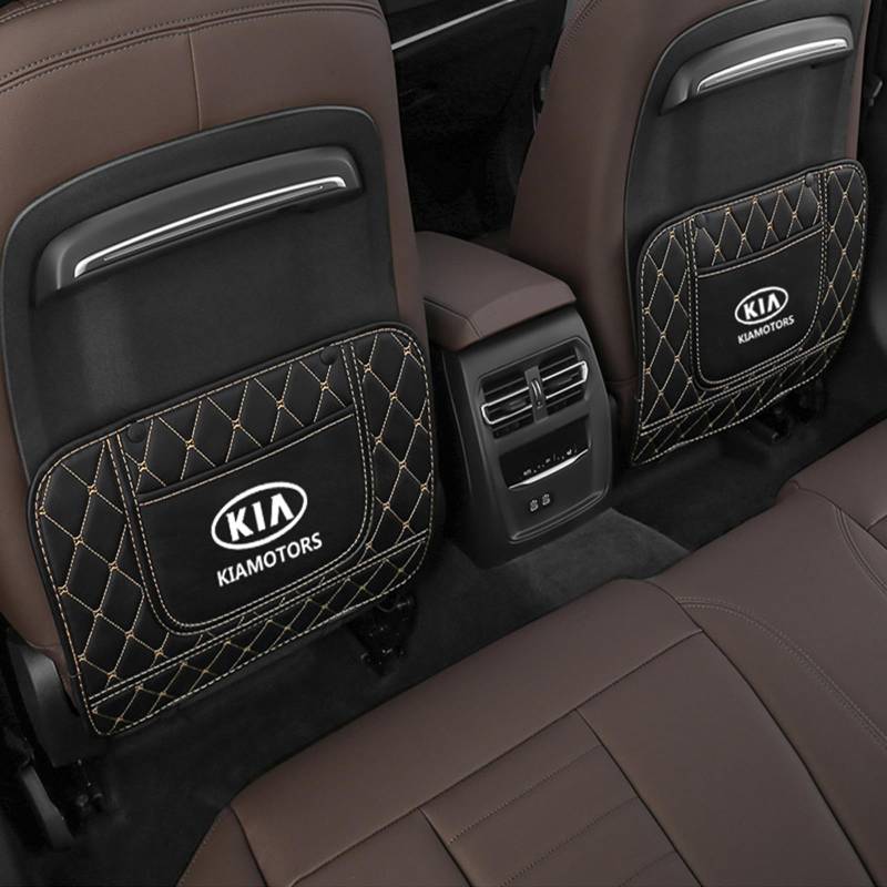 Auto Rücksitz Anti Kick Pad für Kia KX3,Rücksitze Anti-Kick-Pad,Wasserdicht Leder Autositz Rückenlehne Protector,Auto-Anti-Schmutz-Pad,Innenzubehör,Half Pack-A von AGYF
