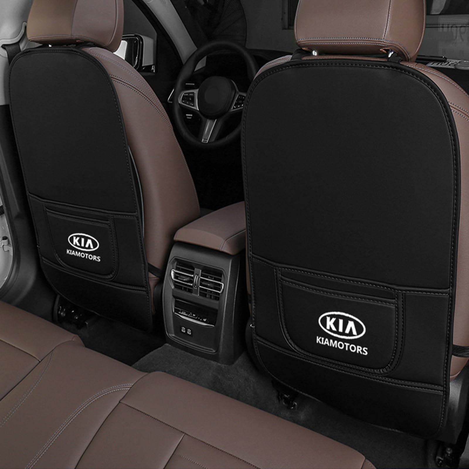 Auto Rücksitz Anti Kick Pad für Kia Optima,Rücksitze Anti-Kick-Pad,Wasserdicht Leder Autositz Rückenlehne Protector,Auto-Anti-Schmutz-Pad,Innenzubehör, Full Pack-B von AGYF