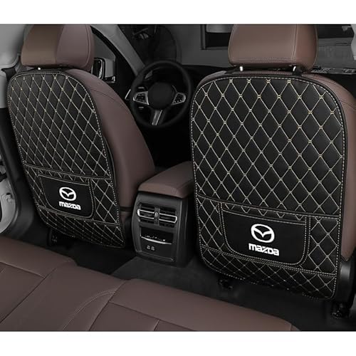 Auto Rücksitz Anti Kick Pad für Mazda CX-8,Rücksitze Anti-Kick-Pad,Wasserdicht Leder Autositz Rückenlehne Protector,Auto-Anti-Schmutz-Pad,Innenzubehör,B von AGYF
