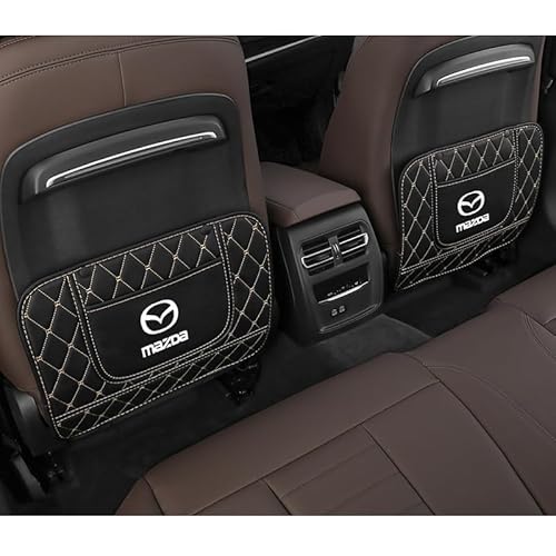 Auto Rücksitz Anti Kick Pad für Mazda RX-7,Rücksitze Anti-Kick-Pad,Wasserdicht Leder Autositz Rückenlehne Protector,Auto-Anti-Schmutz-Pad,Innenzubehör,A von AGYF