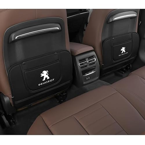 Auto Rücksitz Anti Kick Pad für Peugeot RCZ,Rücksitze Anti-Kick-Pad,Wasserdicht Leder Autositz Rückenlehne Protector,Auto-Anti-Schmutz-Pad,Innenzubehör,C von AGYF