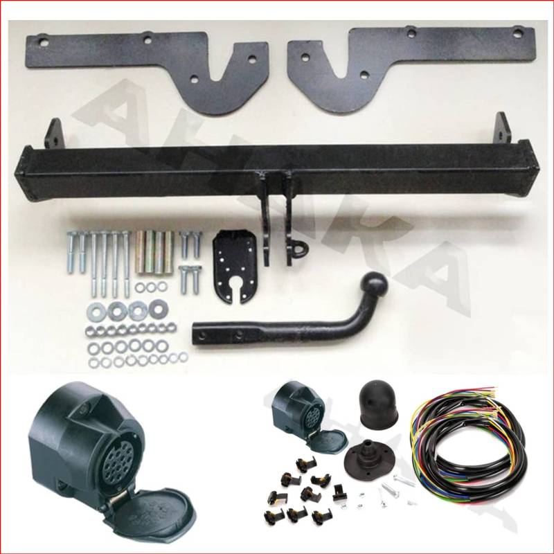 AHK Anhängerkupplung mit Elektrosatz 13 polig für Ford Mondeo 2000-2006 Stufenheck / Schrägheck Anhängevorrichtung von AHAKA