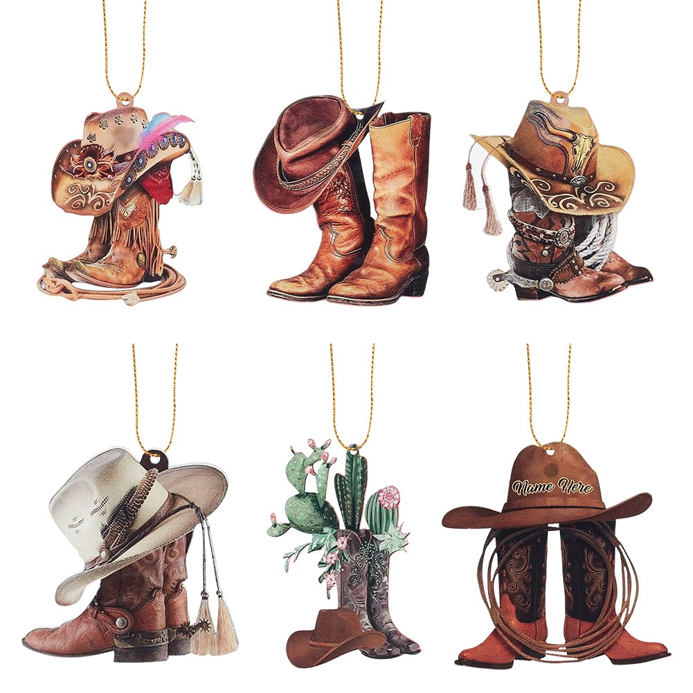 AHANDMAKER 6 Set Acryl Cowboy Auto Hängedekoration Gemischter Stil Auto Rückspiegel Zubehör Cowboystiefel Und Hüte Hängeanhänger Innenrückspiegel Hängeanhänger AHANDMAKER 6 Set Acryl Cowboy Auto Hängedekoration Gemischter Stil Auto Rückspiegel Zubehör Cowboystiefel Und Hüte Hängeanhänger Innenrückspiegel Hängeanhänger von AHANDMAKER