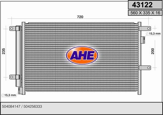 Kondensator, Klimaanlage AHE 43122 von AHE