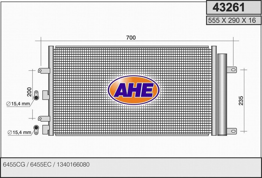 Kondensator, Klimaanlage AHE 43261 von AHE