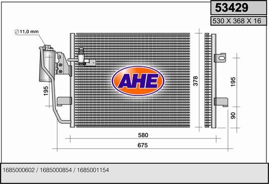 Kondensator, Klimaanlage AHE 53429 von AHE