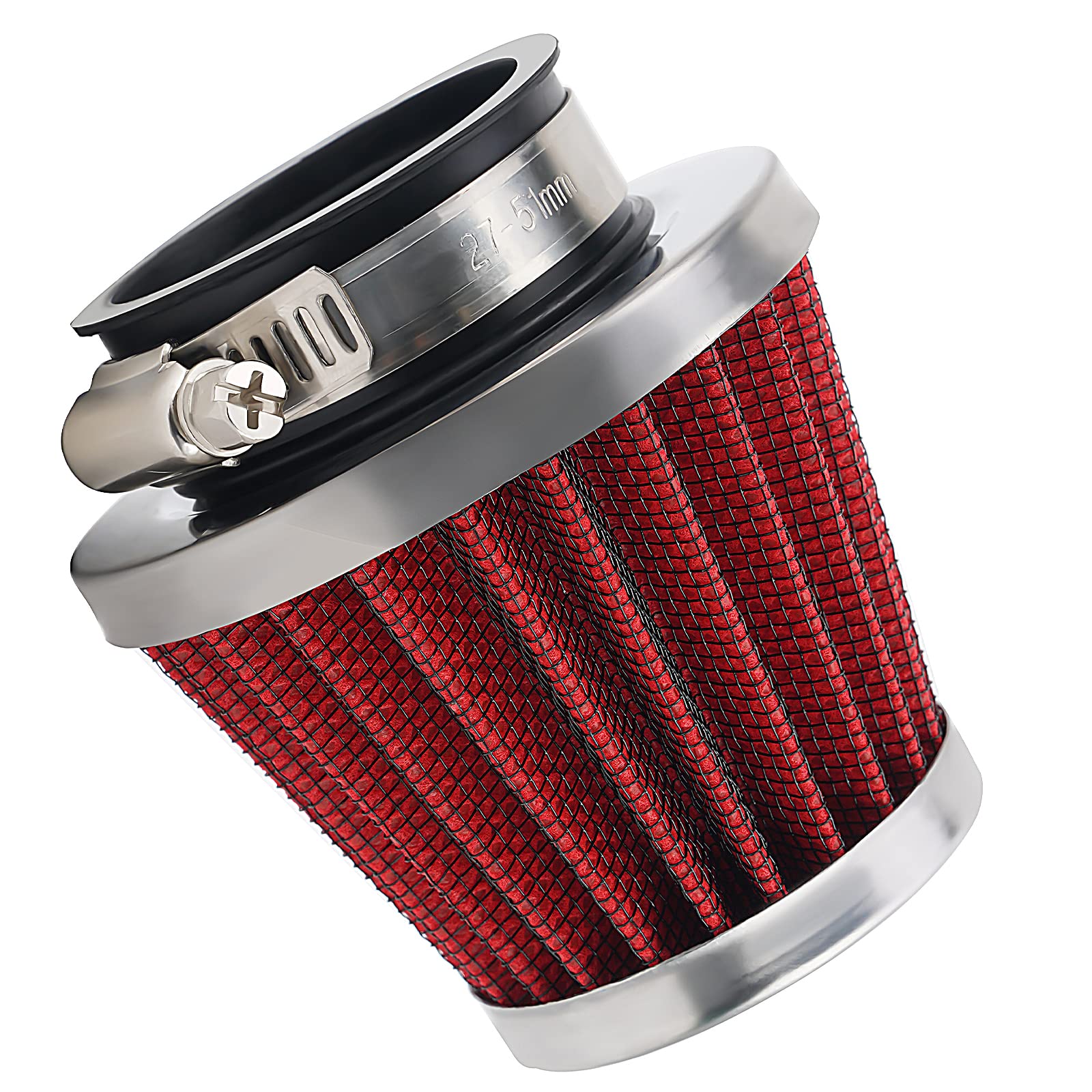 AHL 1 x 42mm Hohe leistung Luftfilter 42mm Motorrad Luftfilter Clamp Gummi Sportluftfilter Rot AHL 1 x 42mm Hohe leistung Luftfilter 42mm Motorrad Luftfilter Clamp Gummi Sportluftfilter Rot von AHL