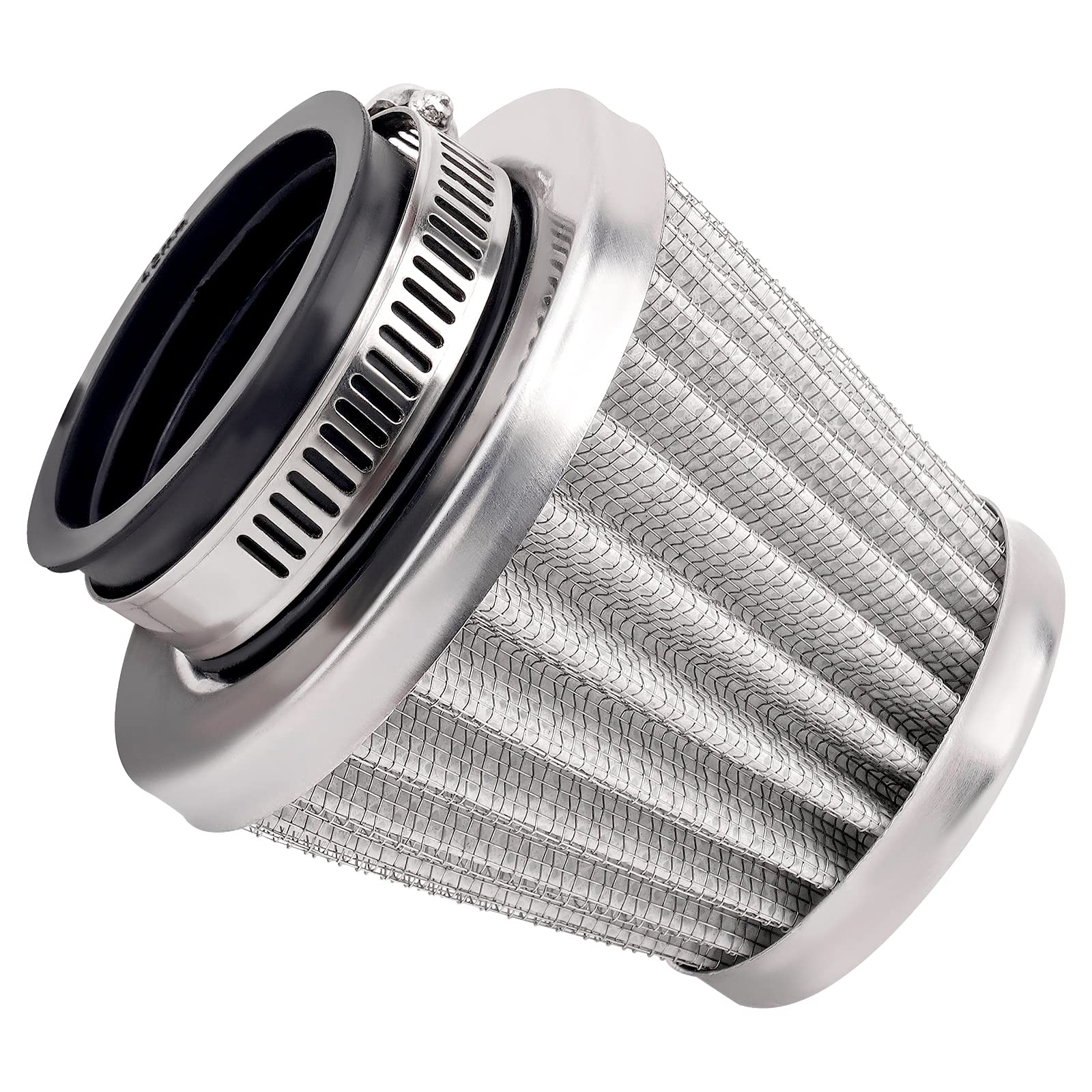 AHL 1 x 42mm Hohe leistung Luftfilter 42mm Motorrad Luftfilter Clamp Gummi Sportluftfilter Silber AHL 1 x 42mm Hohe leistung Luftfilter 42mm Motorrad Luftfilter Clamp Gummi Sportluftfilter Silber von AHL
